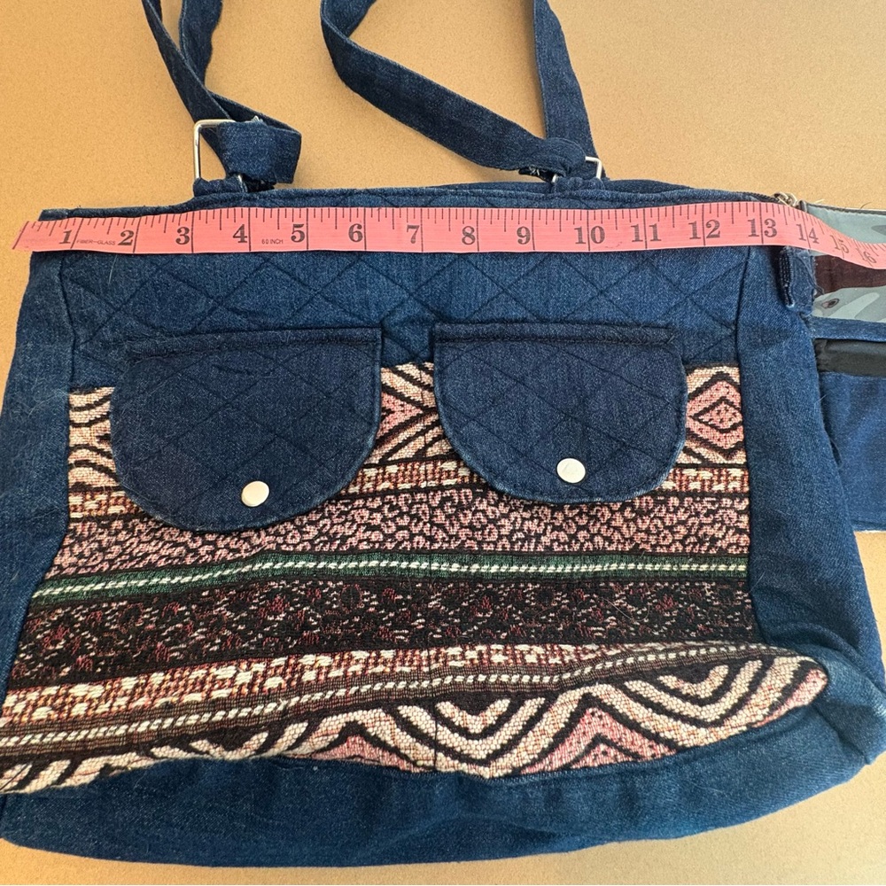 CANYON SKY Aztec Denim Crossbody Bag - Picture 13 of 15